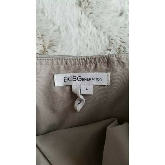 BCBG Generation Silver Metallic Gray Strapless Mini Dress Size 4 - Picture 6 of 10